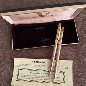 Vintage Centennial Ball Point Pen and Mechanical Pencil Set